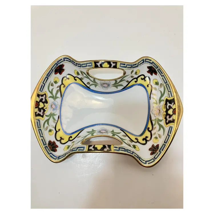 Antique hand painted Nippon Bow tie dish