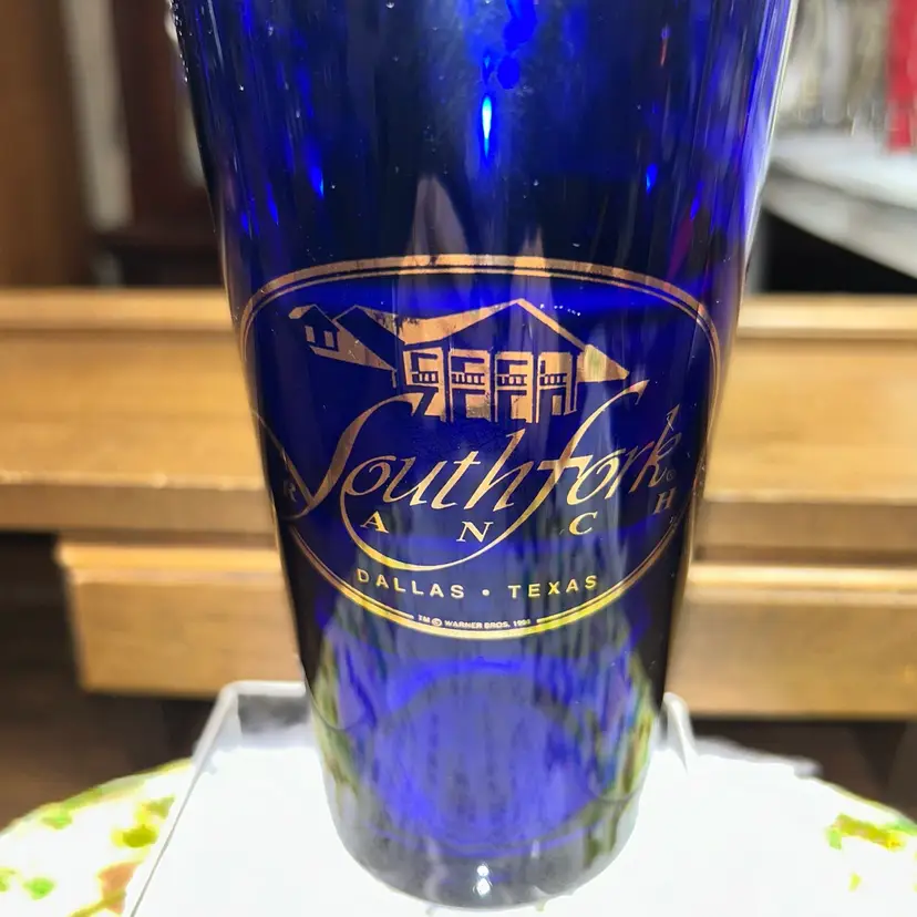 Vintage South Fork Ranch Glass With 22k Gold