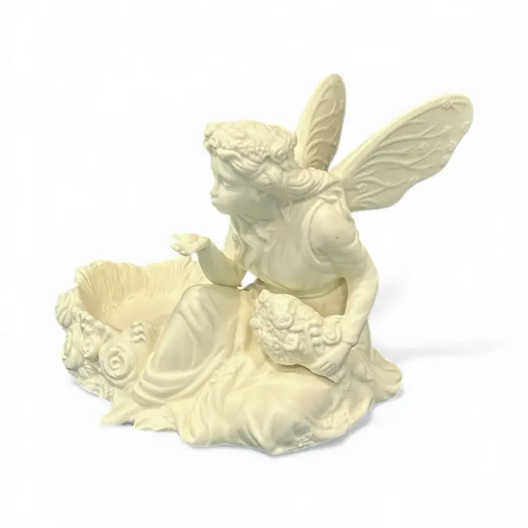 Vintage Porcelain PartyLite Angel Candle & Tea Light Holder