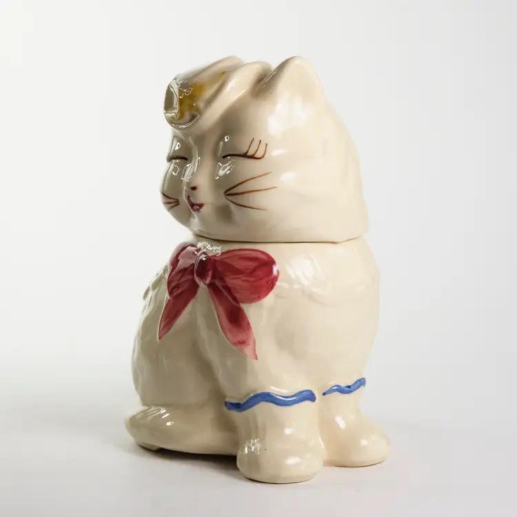 Shawnee Pottery Puss n Boots Cat Cookie Jar Vintage 1940s Patd USA 10"