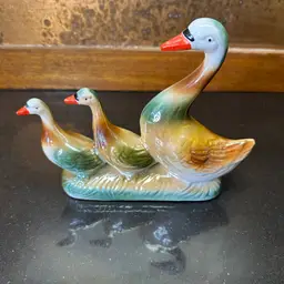 Brazil Iridescent Luster Geese Figurine