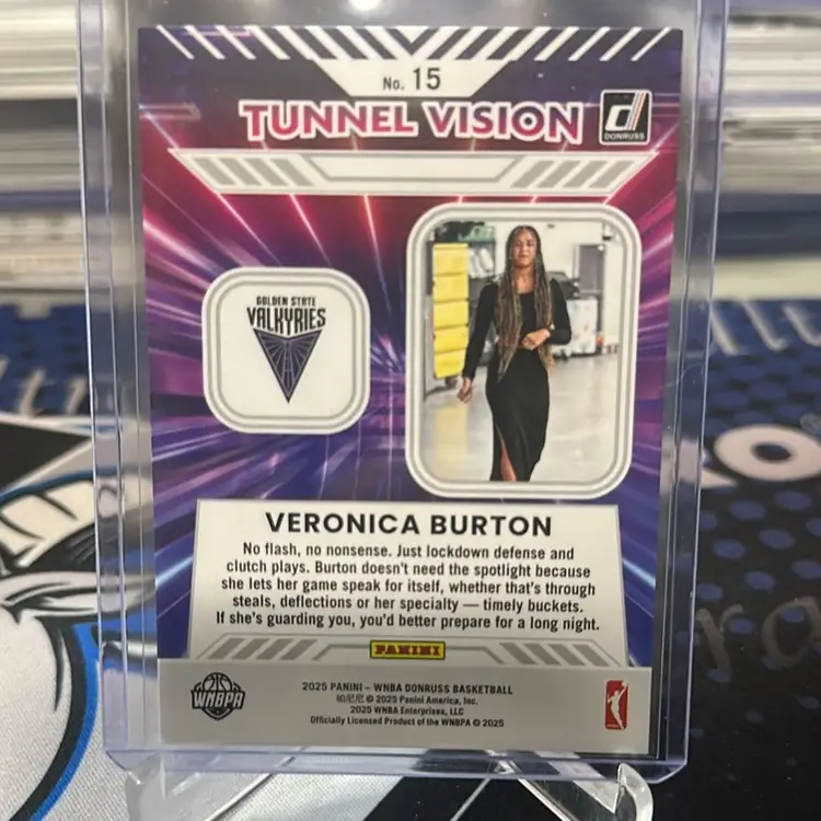 Veronica Burton WNBA Donruss Tunnel Vision /25! Golden State Valkyries