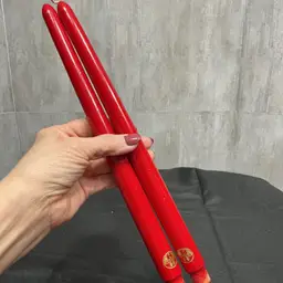 # 024 Red Wooden Taper Candles Made in Japan