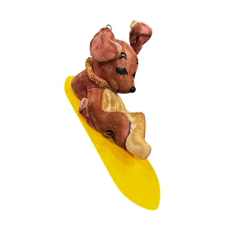 vintage dream pets dog on a surfboard plush