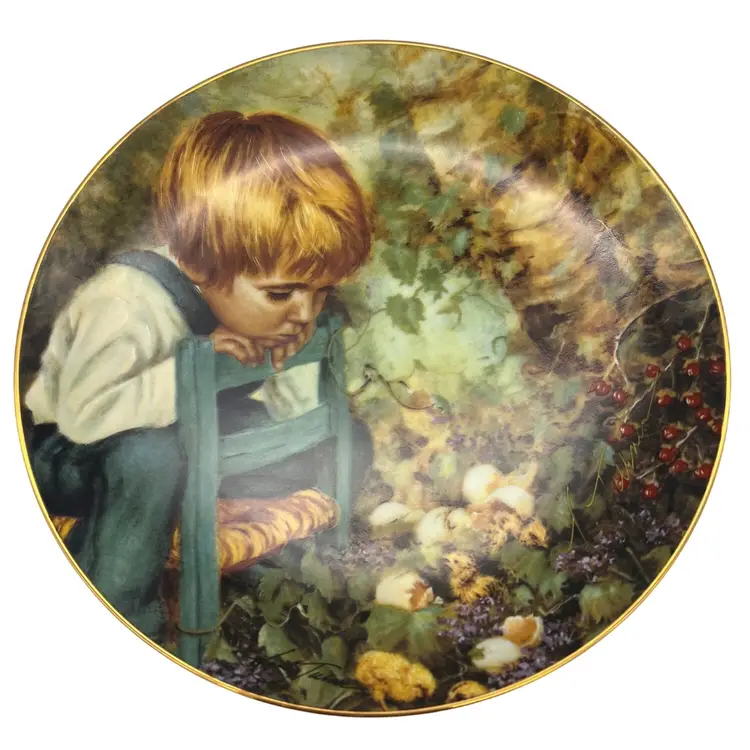 1982 Stratford Michael's Miracle Plate 8.5" Nancy Turner Real People w/Box