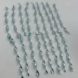 Mid Century Twisted Aluminum 6” Ice Blue Christmas Icicles (17)