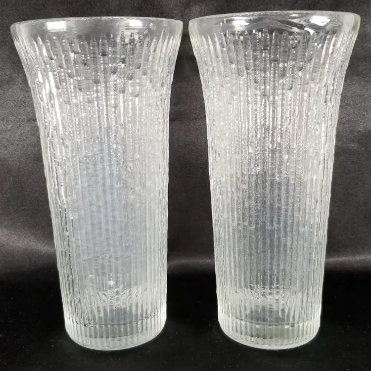 Vintage Tree Bark Glass Vases