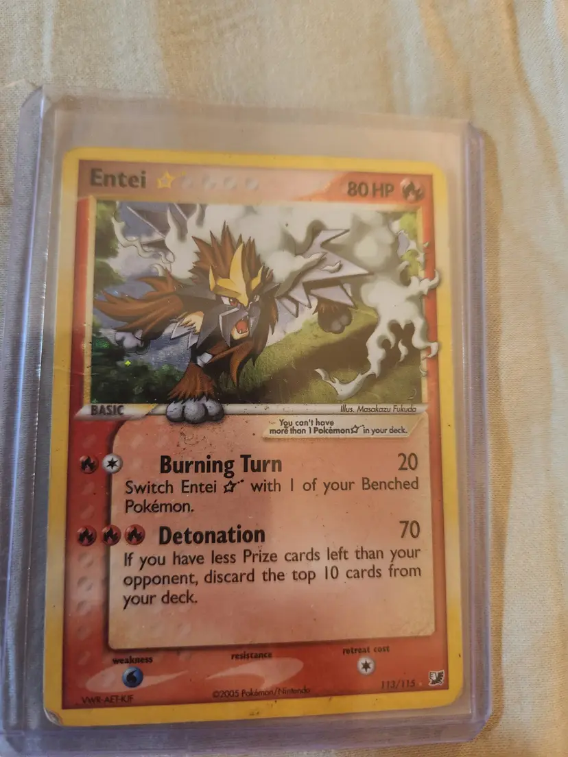 MP Gold Star Entei Pokémon Card 113/115