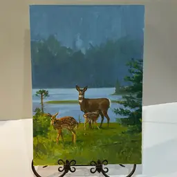 Original Painting Of Deer