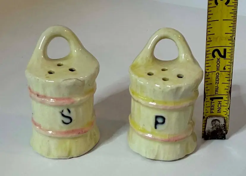 Vintage Bundled Wheat Pepper Shakers