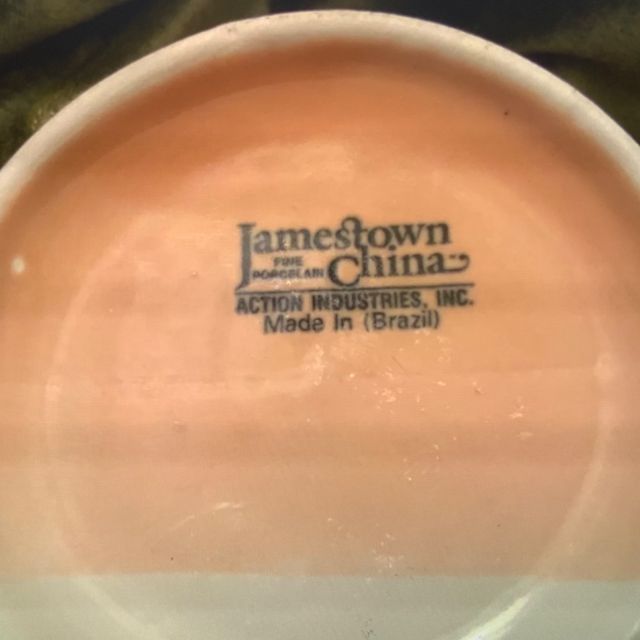 Vintage Jamestown China By Action Ind. Pink White Dipped Coffee Mug
