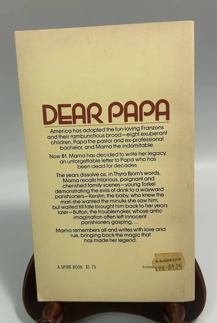 Vintage 'Dear Papa' By Thyra Ferre Bjorn Paperback Book 1976 Spire