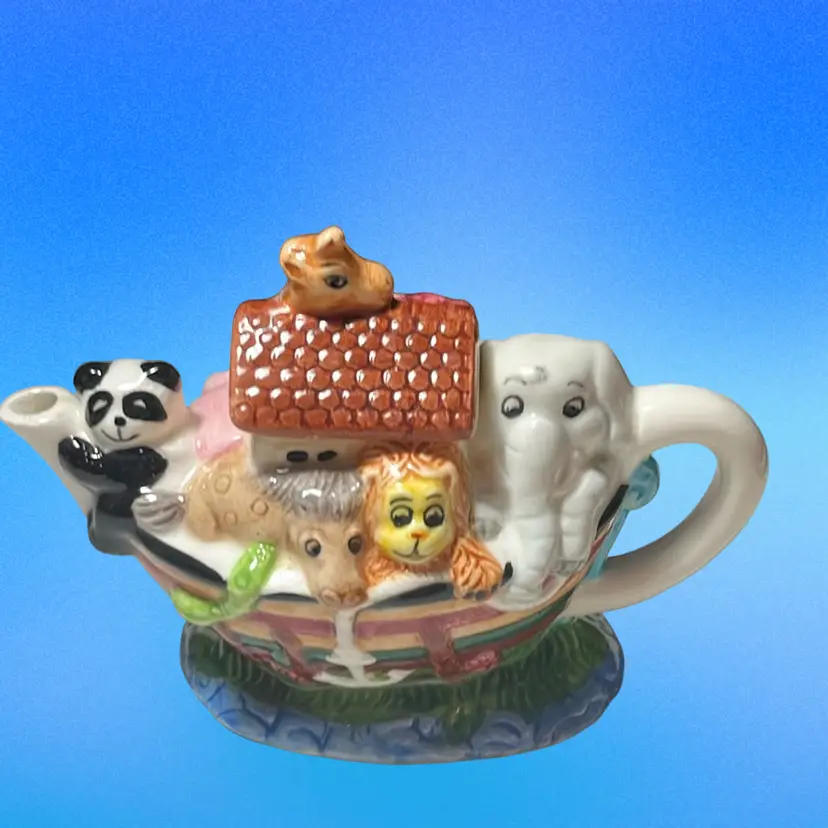 Noah’s Ark Decorative Ceramic Teapot