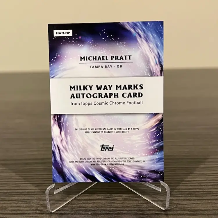 2024 Topps Chrome Cosmic Michael Pratt 12/25 Auto RC Tampa Bay Buccaneers
