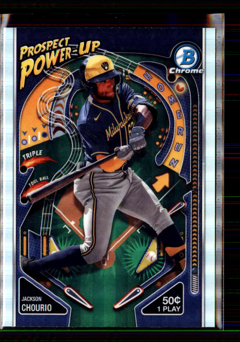 Jackson Chourio 2024 Bowman Chrome Prospect Power-Up #PP-6 - Milwaukee Brewers - (147-160)