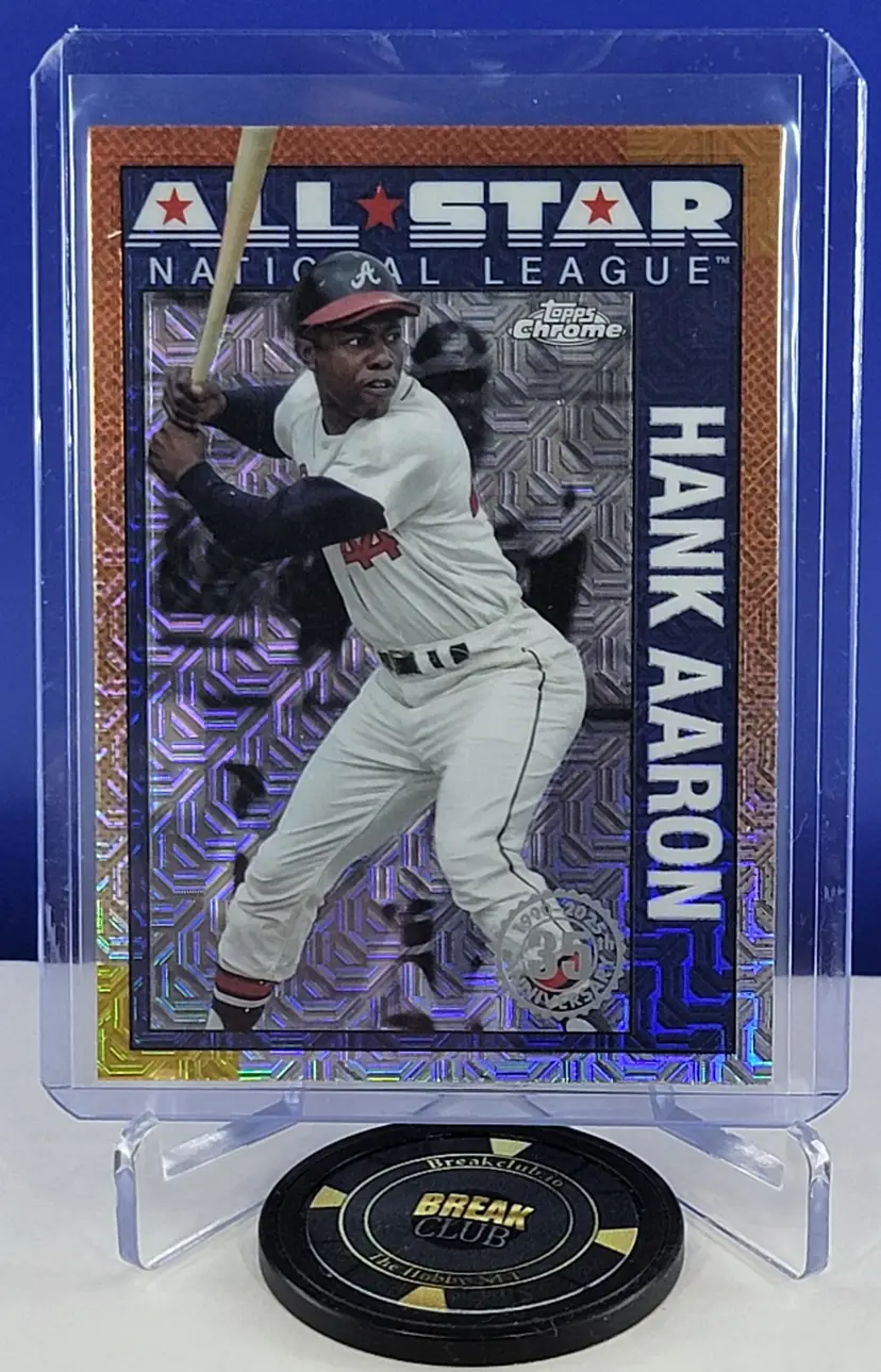 Hank Aaron 2025 Topps Series 2 Silver Pack 1990 Chrome Mojo ALL-STAR #90ASC-14 Atlanta Braves
