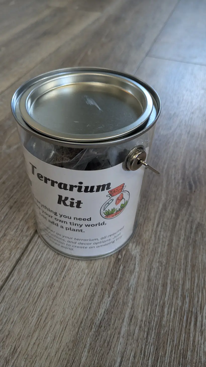 Closed Terrarium Kit Kids Acrylic Bucket