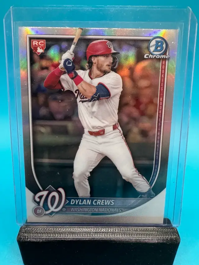 Dylan Crews Bowman Red Rookie Logo Refractor RC Washington Nationals