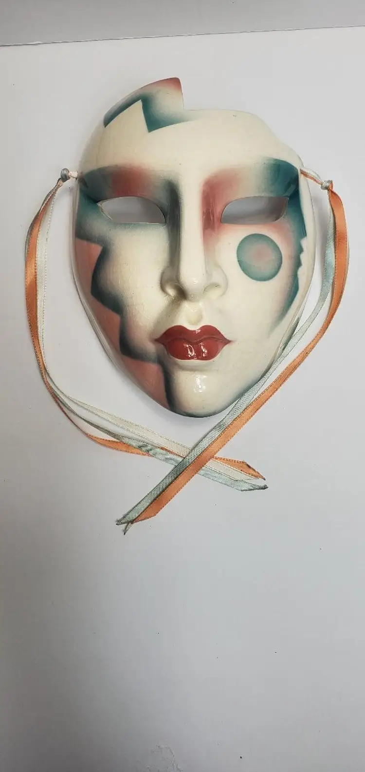 Mardi Gras Mask by Clay-Art SF-USA 1989