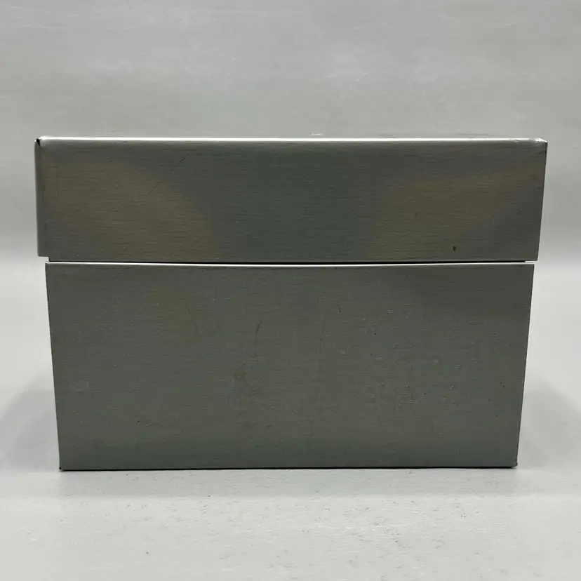 Vintage Gray Metal Index Recipe Card Storage Box J. Chein & Co USA 3x5"