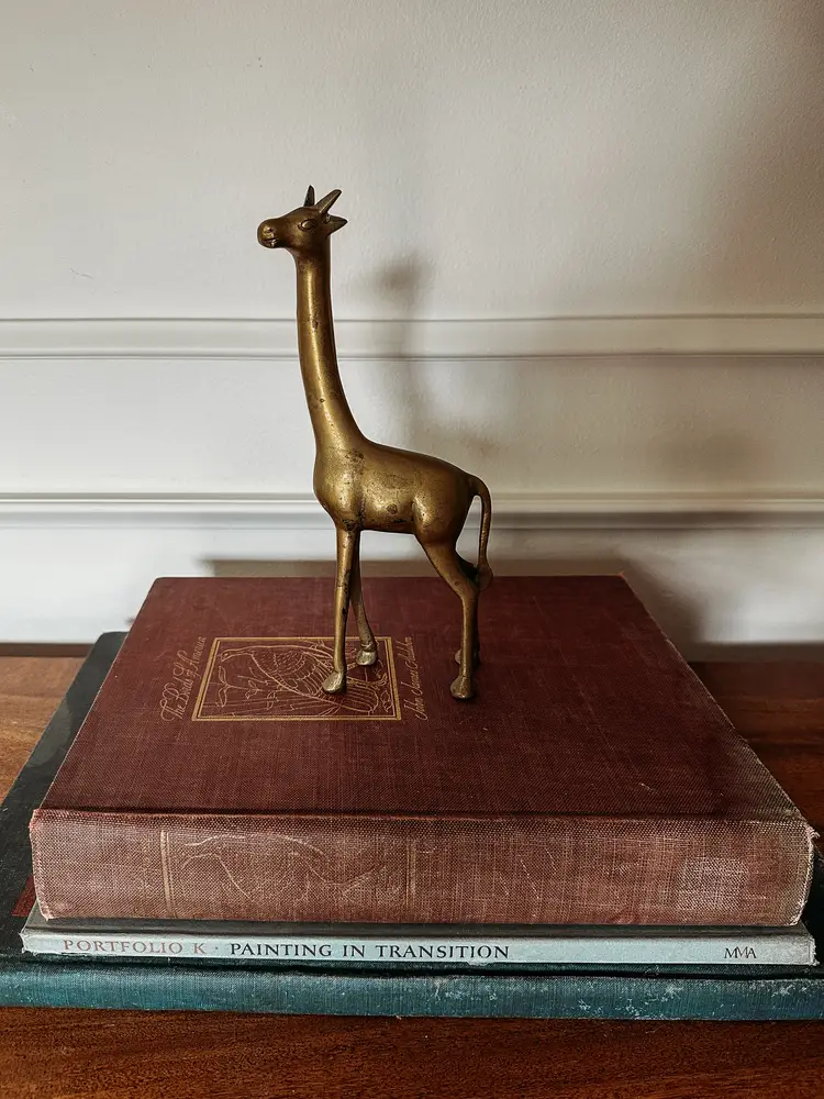 Solid Brass Giraffe Figurine