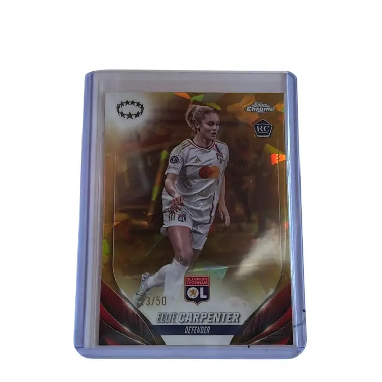 Ellie Carpenter Uwcl Sapphire Topps Lyon Gold /50