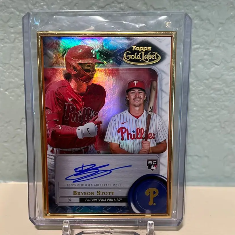 Bryson Stott 2022 Gold Label Framed Autograph Philadelphia Phillies