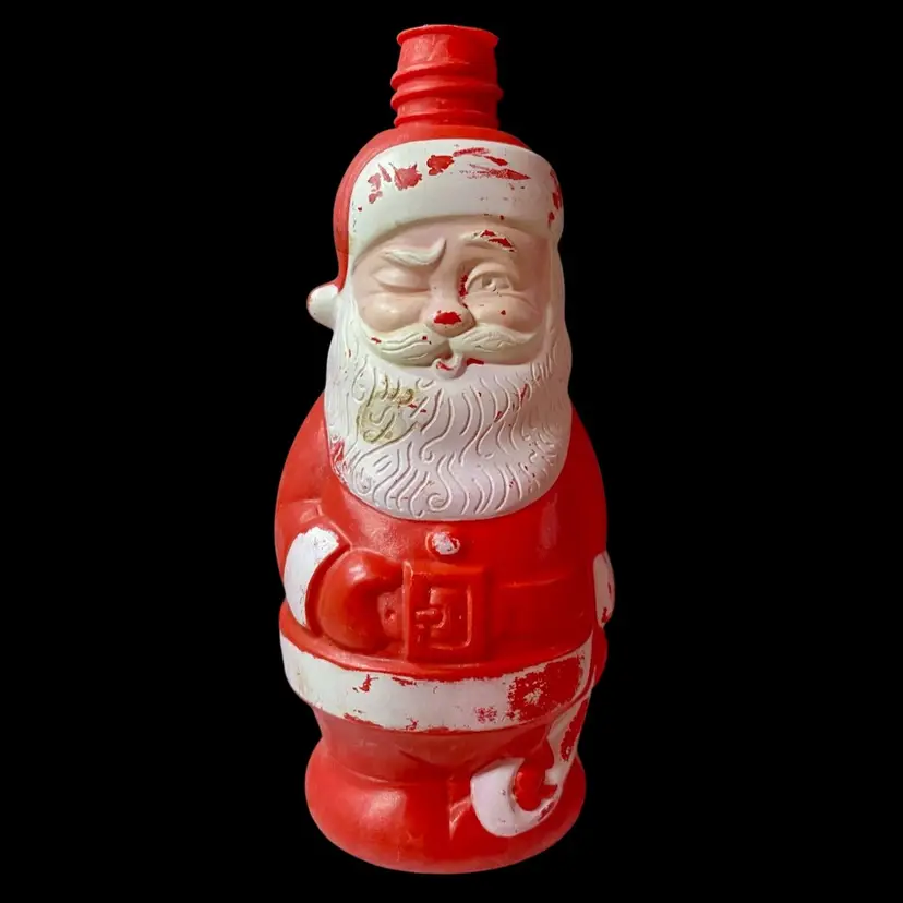 Vintage Plastic Santa Soap Bottle
