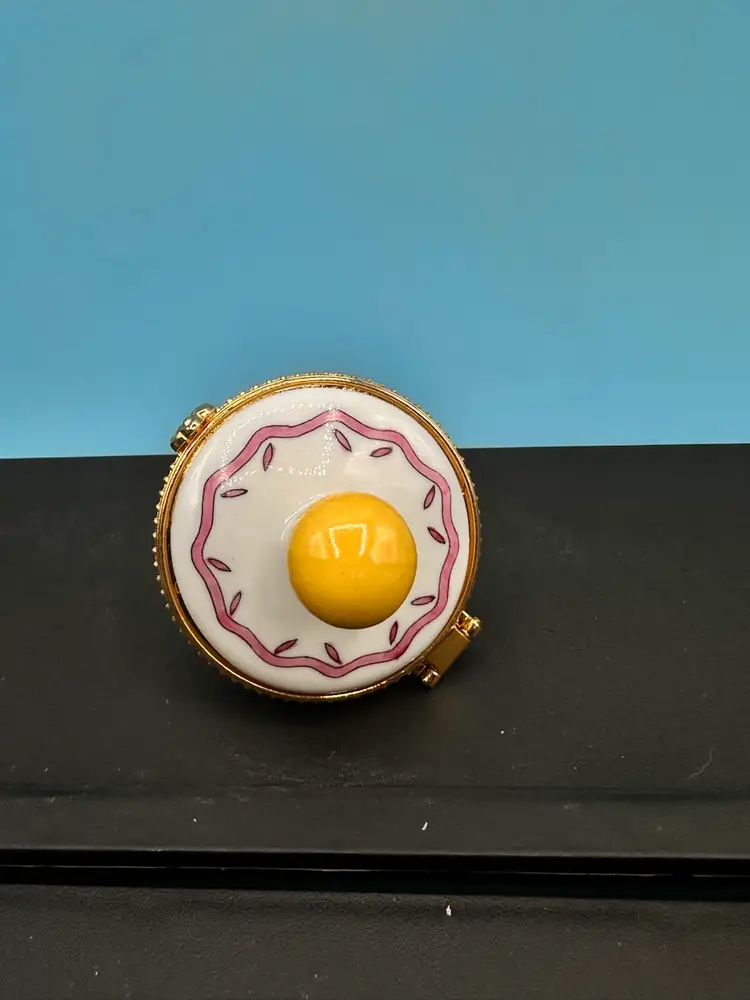 Hand Painted Baby pacifier trinket box.