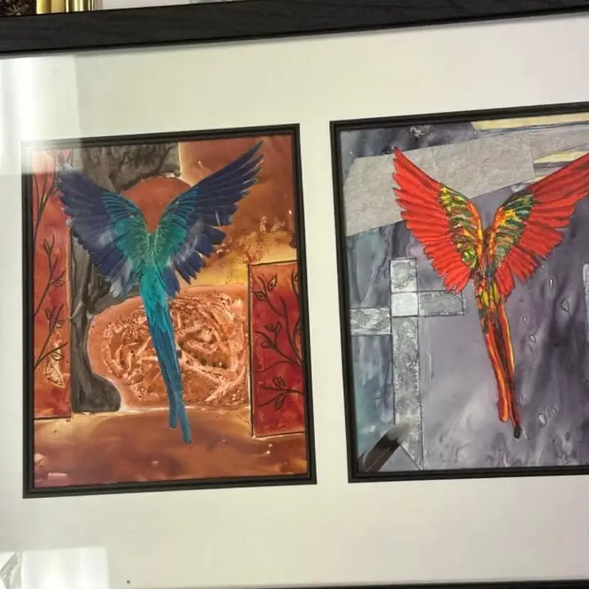 Butterfly Fairy Oil Painting: Original Framed Art, 13x22 Inches