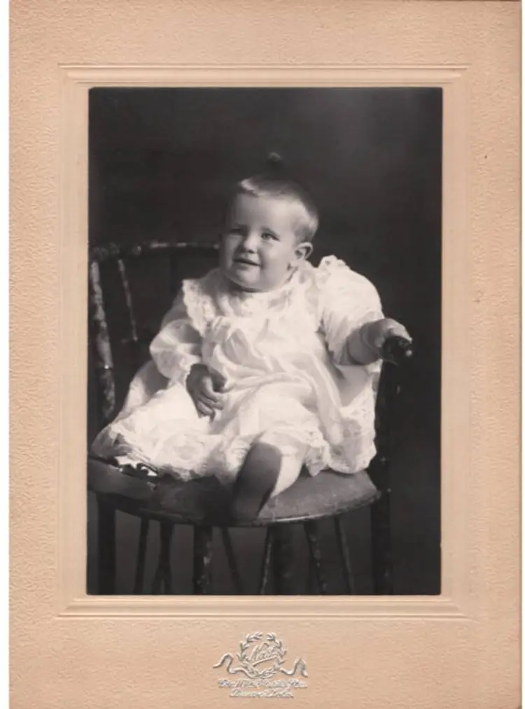Antique Photo Of Child Studio Portrait Denver Colorado Circa 1900-1915