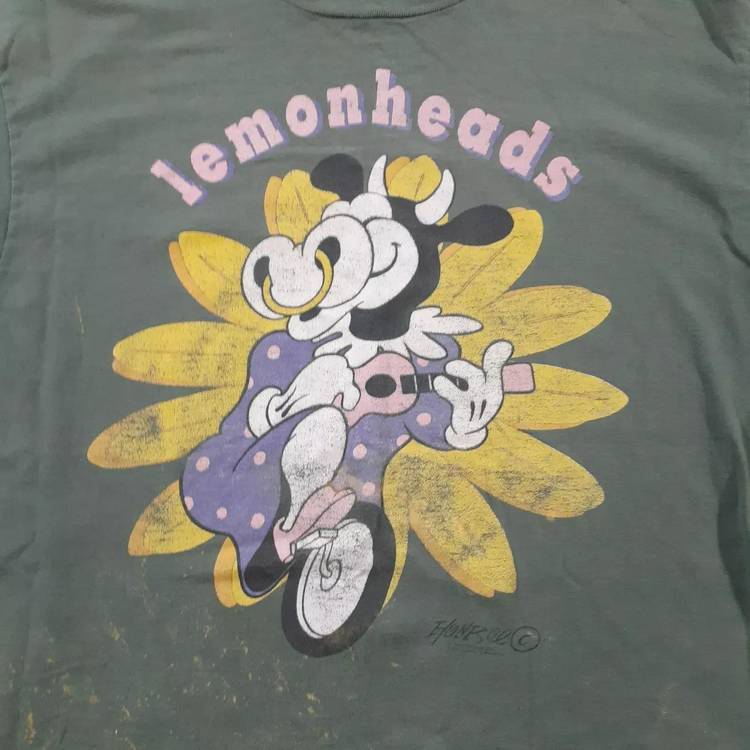 vintage t-shirt 1992 Lemonheads Green Cow Evan Dando Anvil XL  