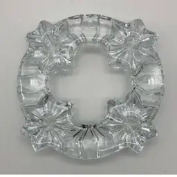 #02 - Nybro Sweden Crystal 4-Candle Ring 7”diameter