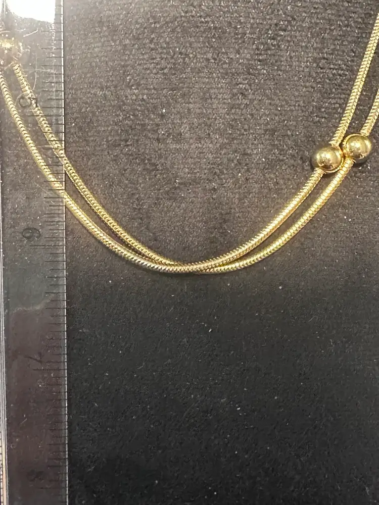 Vintage 1972 GOLD TONE Henkel & Grosse Christian Dior Germany 28-30 in NECKLACE