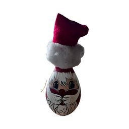 017 Vintage Hand Painted Santa Gourd Christmas Decor