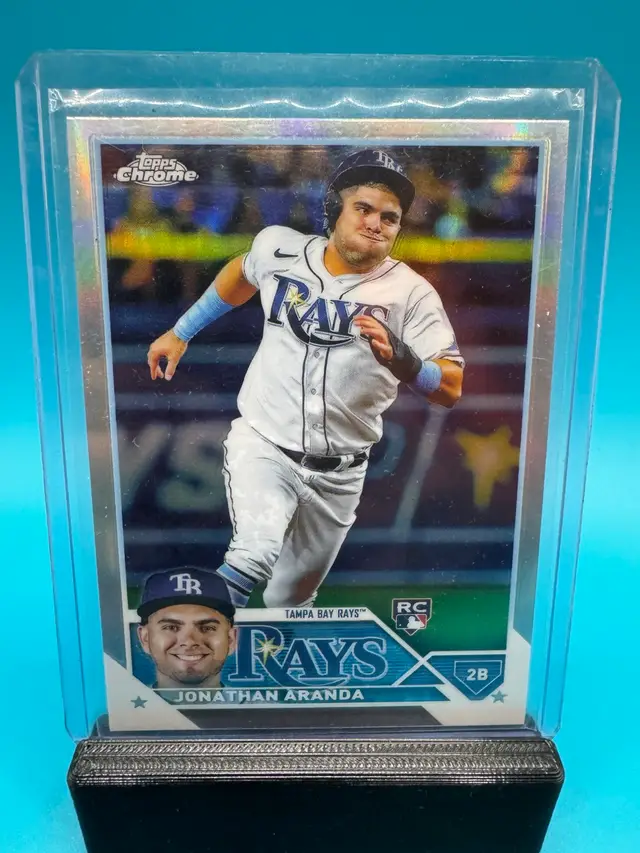 Jonathan Aranda Topps Chrome Refractor RC Tampa Bay Rays