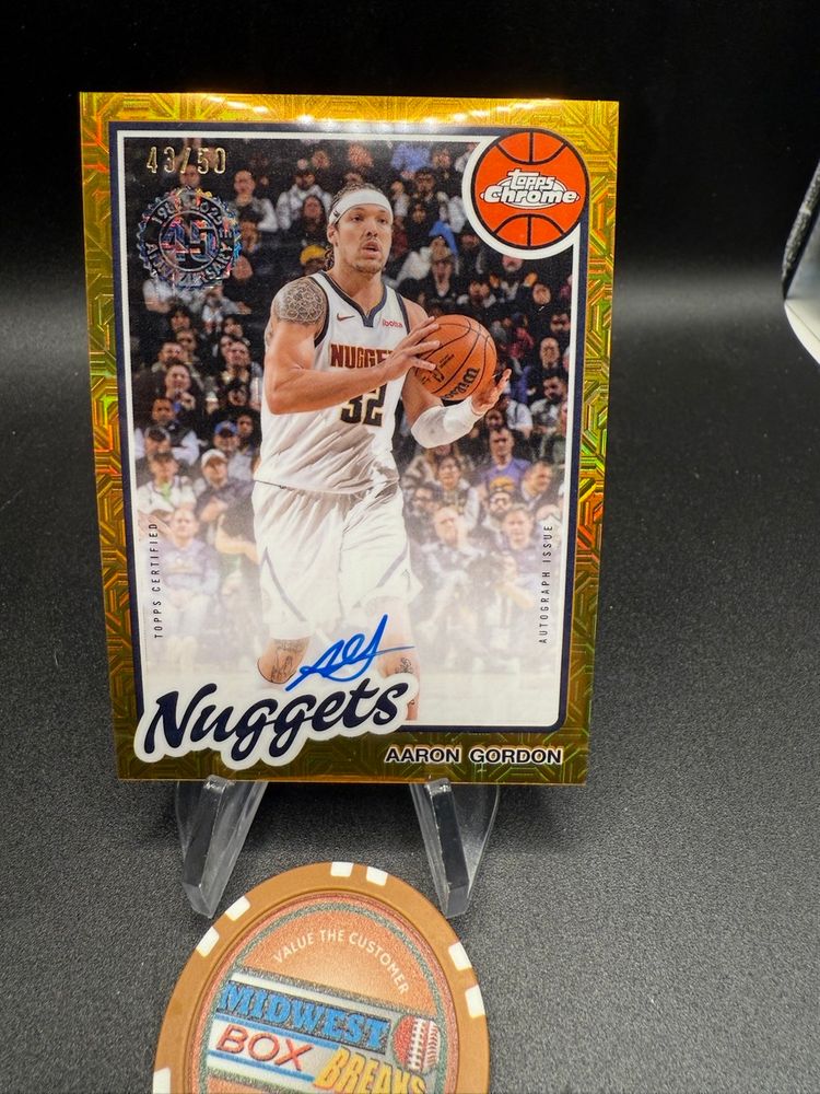 Aaron Gordon Silver Pack Mojo Auto Gold #/50 25-26 Topps NBA Denver Nuggets