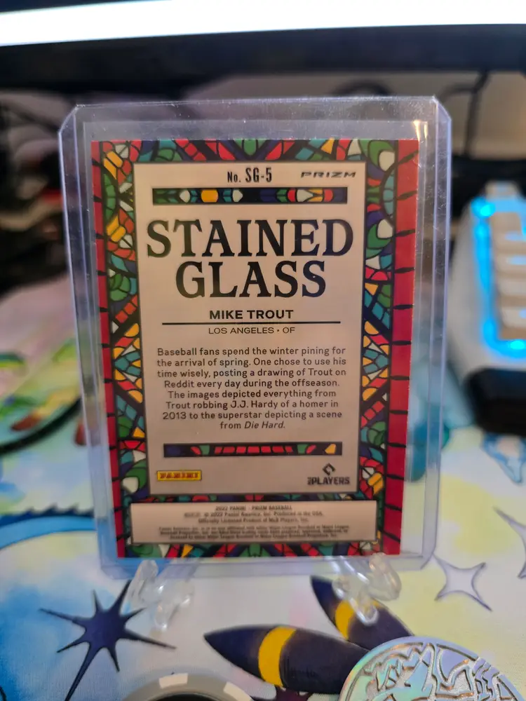 2022 Prizm Mike Trout Stained Glass SP Los Angeles Angels