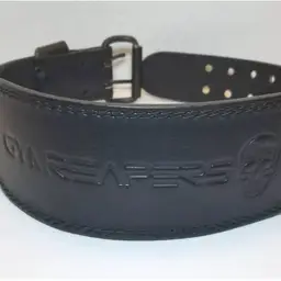 Gymreapers Black  Heavy Duty Pro Leather 4In Weight Lifting Belt