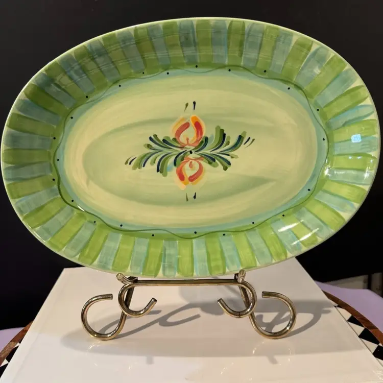 Signed Gail Pittman Hand Painted Platter