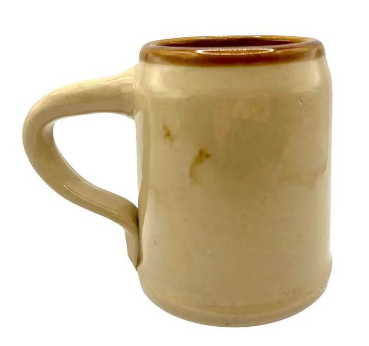 Vintage Western Stoneware Pottery Mug Tankard Saddleback Oysters Monmouth 20oz