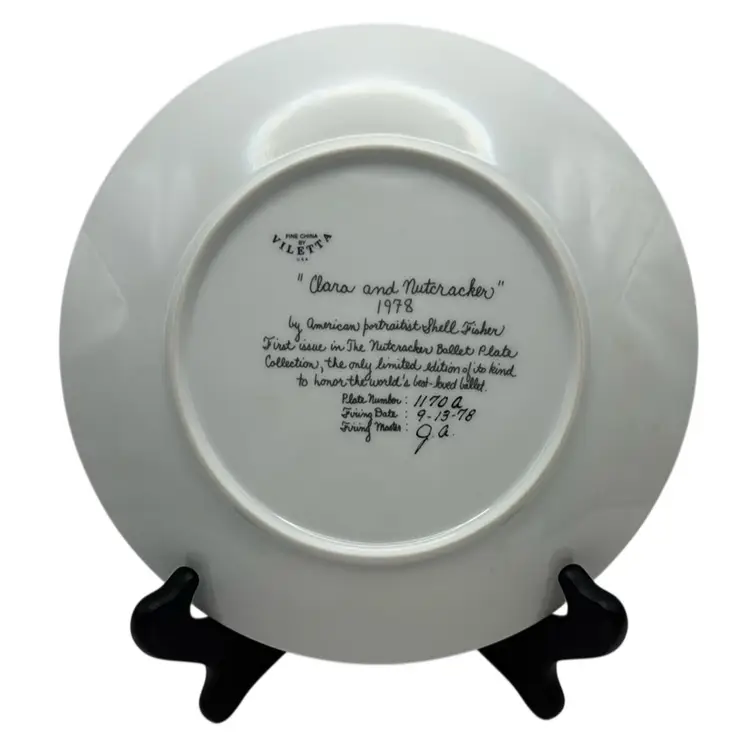 Vintage 1978 Shell Fisher “Clara And Nutcracker” Fine China Collector Plate Signed 8.5”