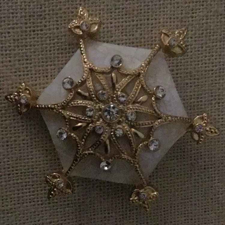 Liz Claiborne Abstract AB Crystal Snowflake