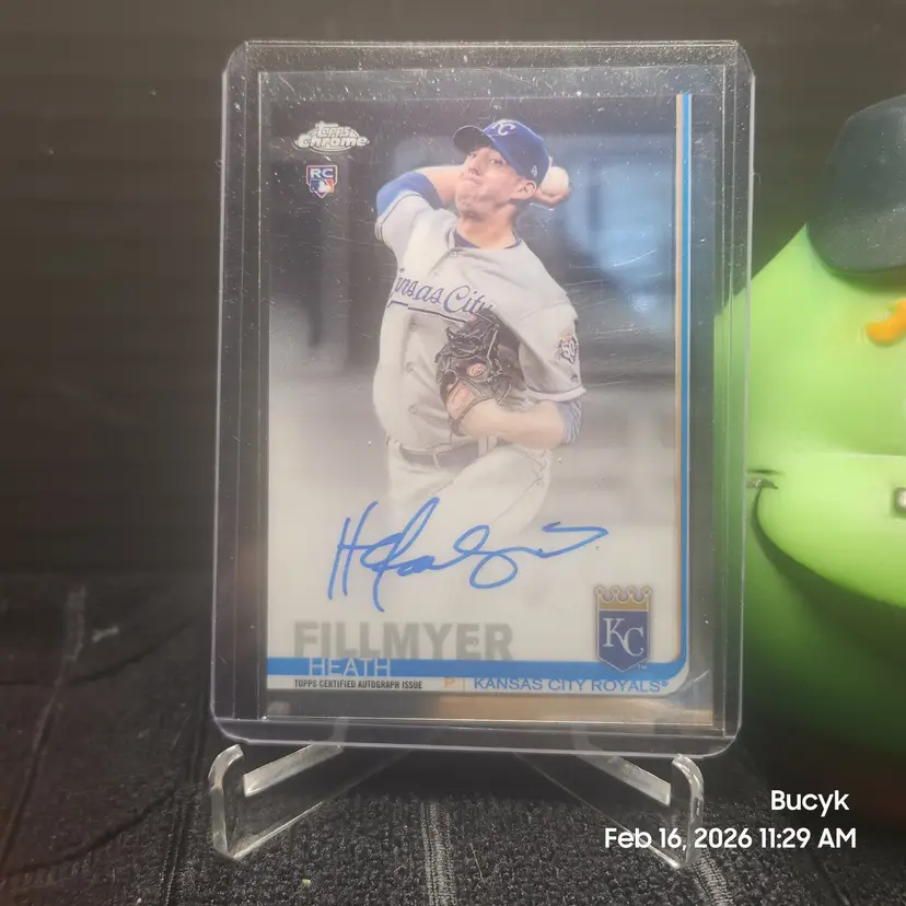 2019 Topps Chrome Auto - Heath Fillmyer Kansas City Royals