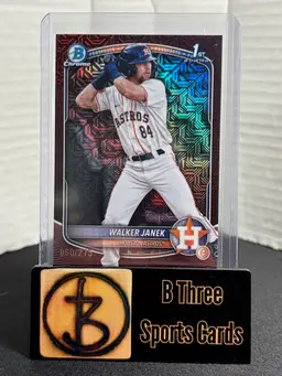 WALKER JANEK 2025 Bowman Chrome Mega Mojo Ref Burgundy /275 #BCP15 Astros A1244