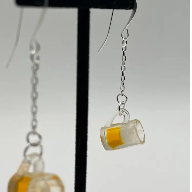 “It’s 5 O’clock Somewhere” Beer Mug Earrings — Designed By Me! 🍻☘️
