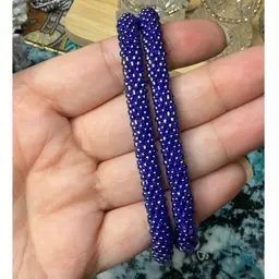 1 Seed Beaded Handmade Royal blue Roll On Bracelet 😊