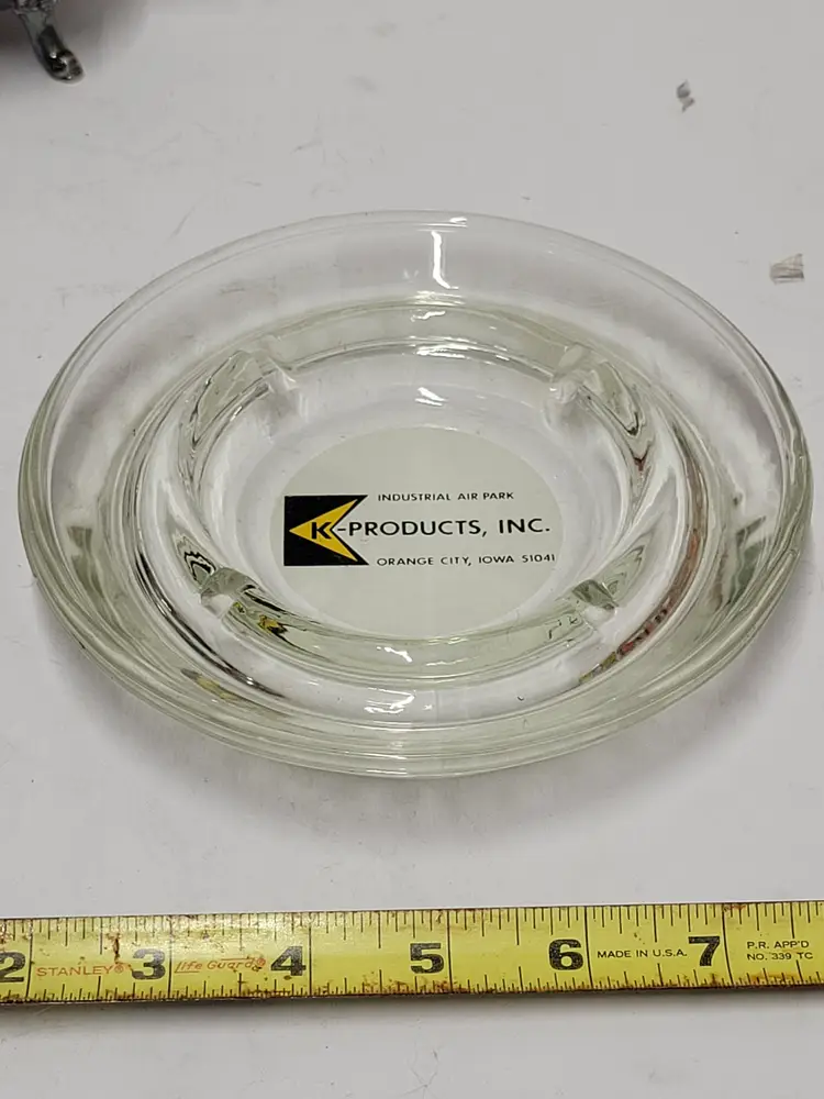 Vintage K-products Inc Ashtray Organe City Iowa Industrial Air Park