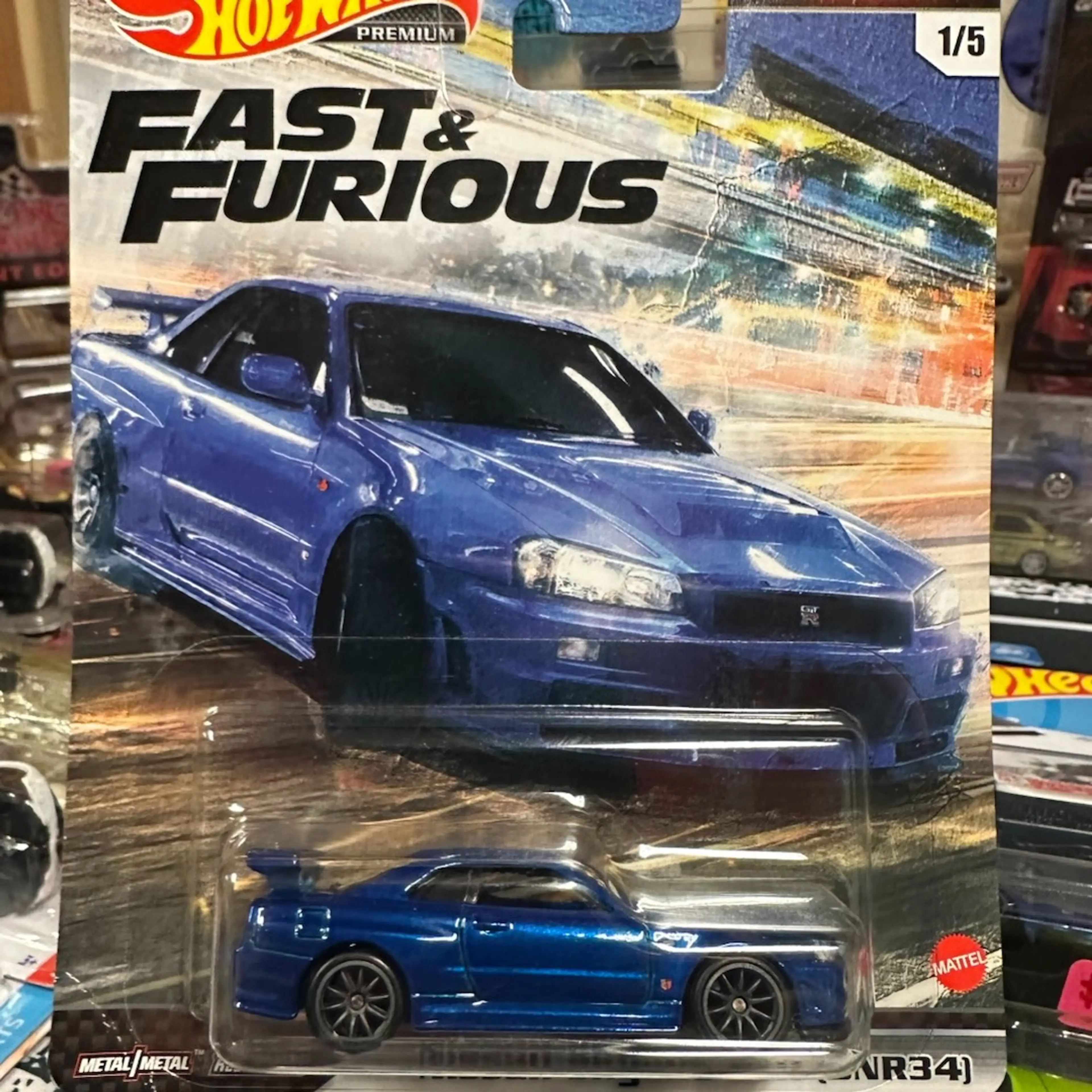 Hot Wheels Premium Fast & Furious Nissan Skyline GTR R34 1:64