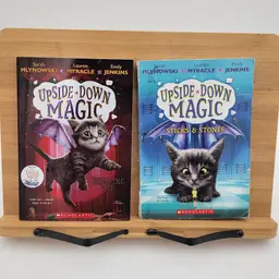 Upside Down Magic 2 Book Lot Showing Off/Sticks & Stones Paperback